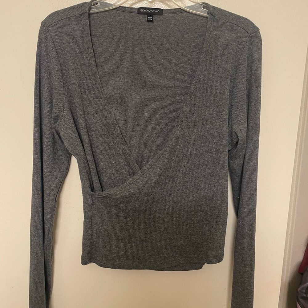 Beyond Yoga Faux Wrap top